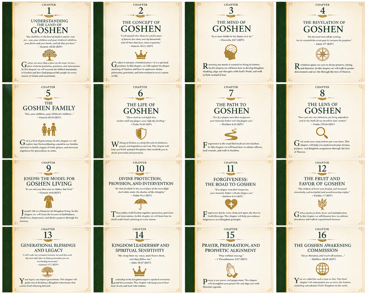 Goshen Awakening Handbook (449-page Paperback) Includes 150 Goshen Rewards